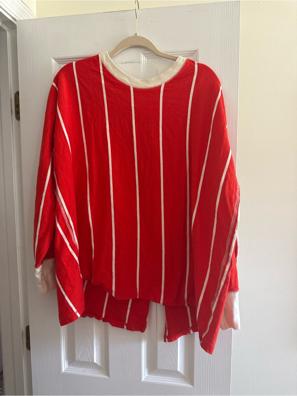 fp movement Red and White Vertical Stripe long sleeve